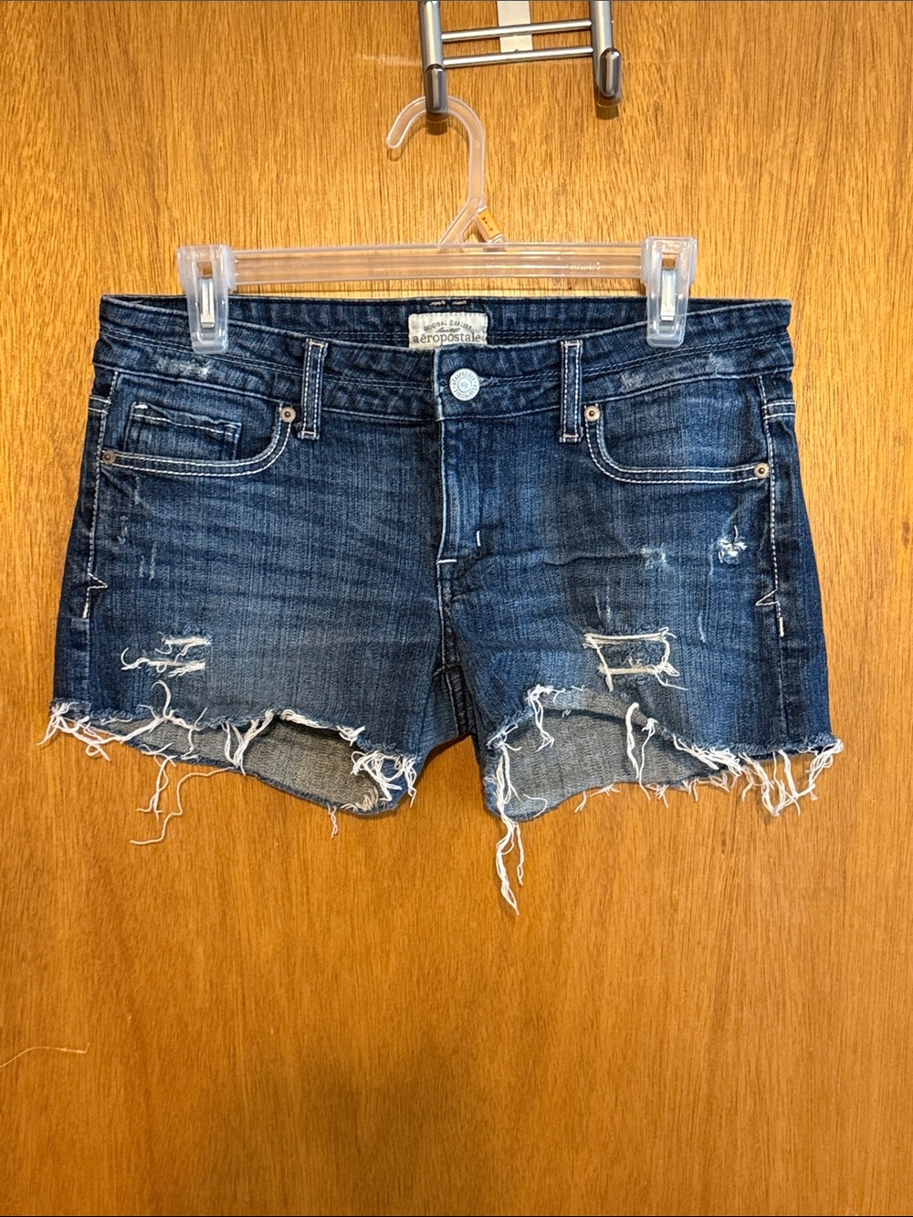 Aeropostale Women’s Dark Blue Distressed Denim Cutoff Shorts Like New 5/6